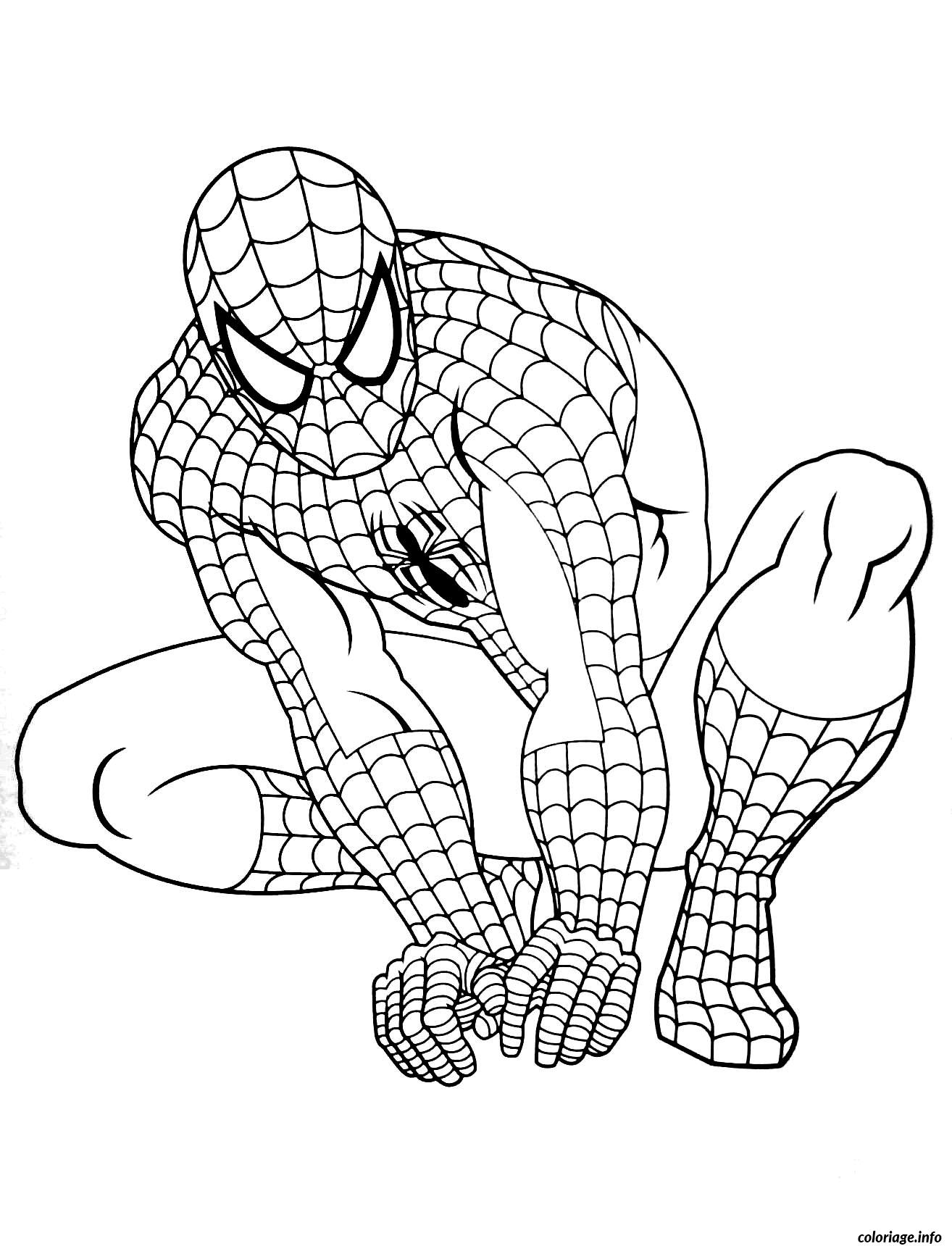 Coloriage Spiderman 9 Dessin Spiderman à imprimer