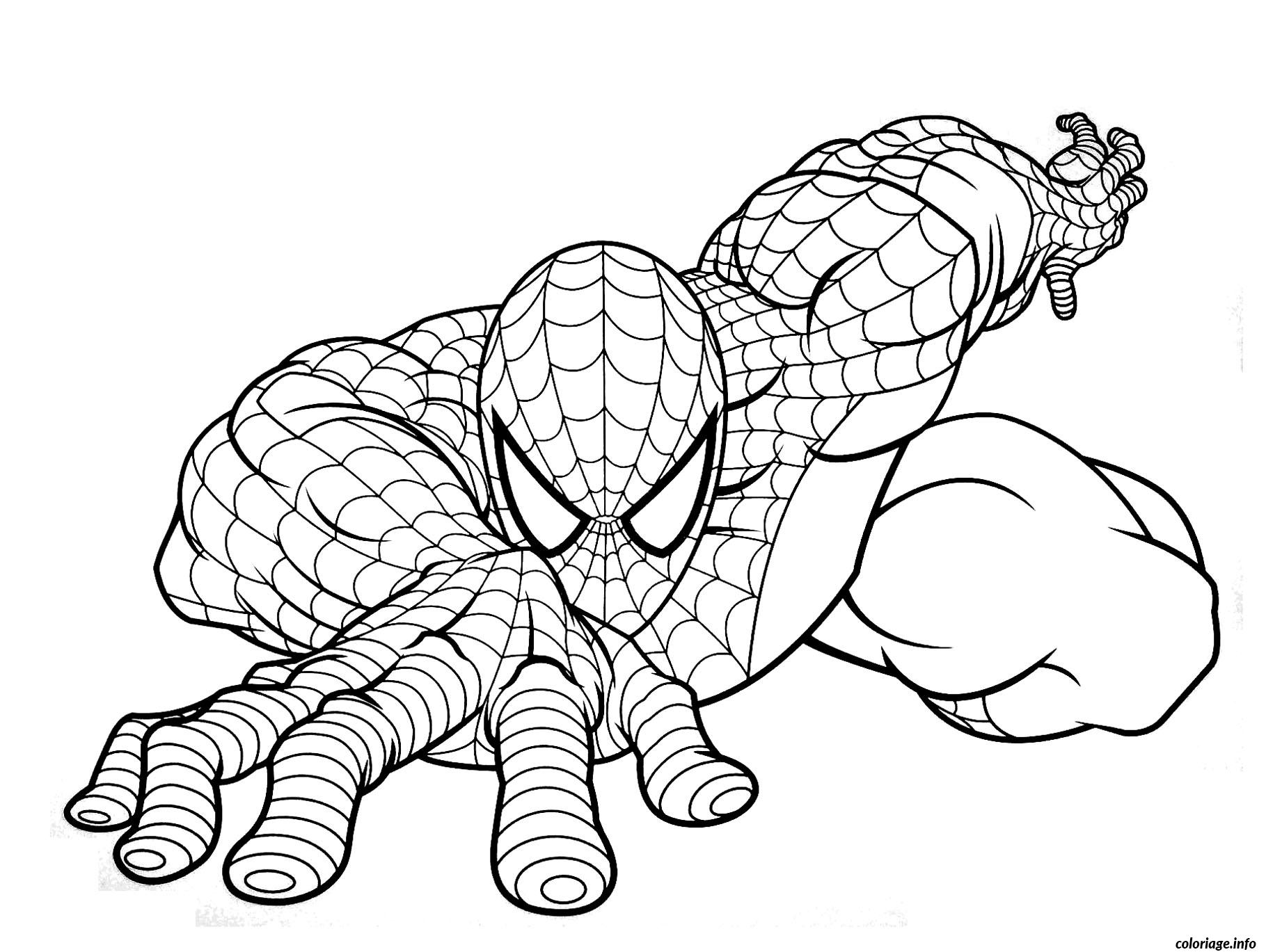 Coloriage Spiderman 35 Dessin à Imprimer