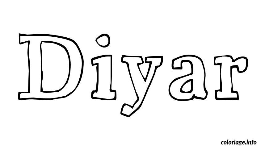 Dessin Diyar Coloriage Gratuit à Imprimer