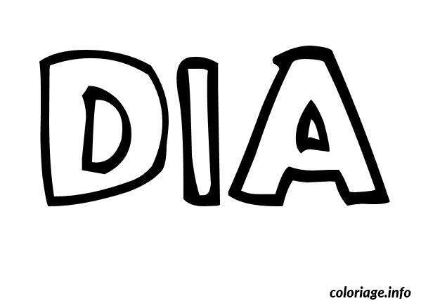 Dessin Dia Coloriage Gratuit à Imprimer