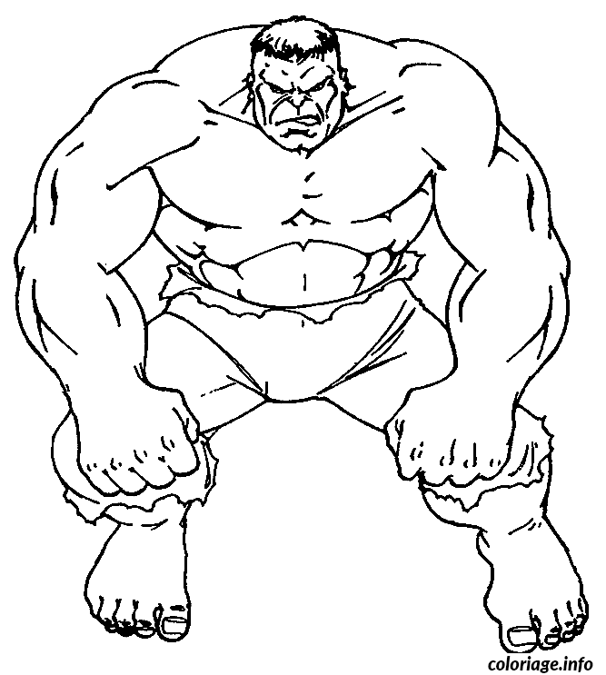 Dessin dessin de Bruce Banner en Hulk Coloriage Gratuit à Imprimer
