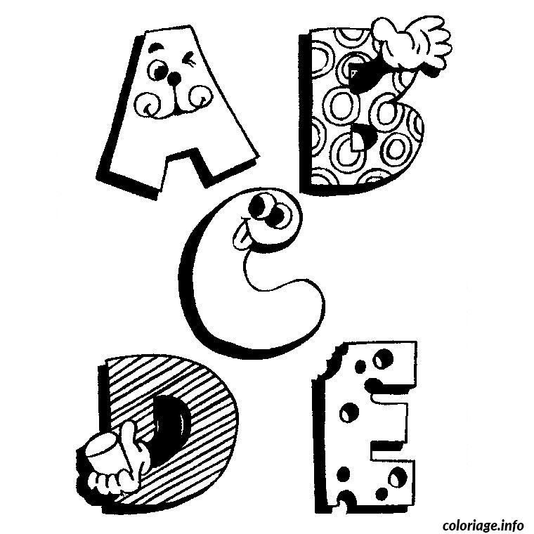 Coloriage alphabet  JeColorie.com