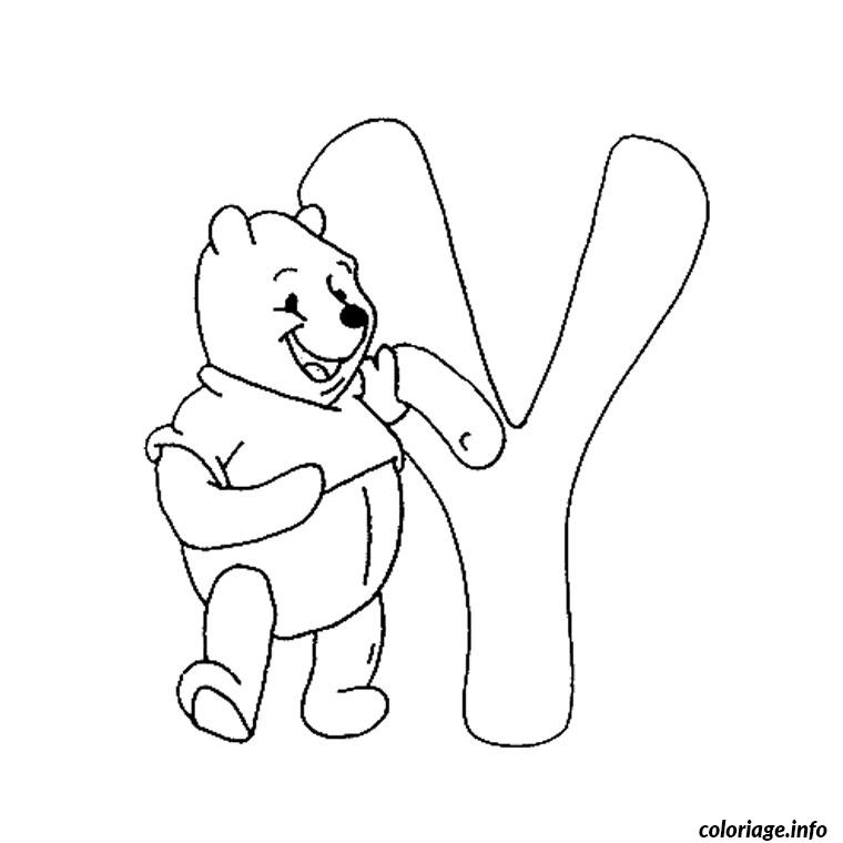 Dessin alphabet winnie Coloriage Gratuit à Imprimer