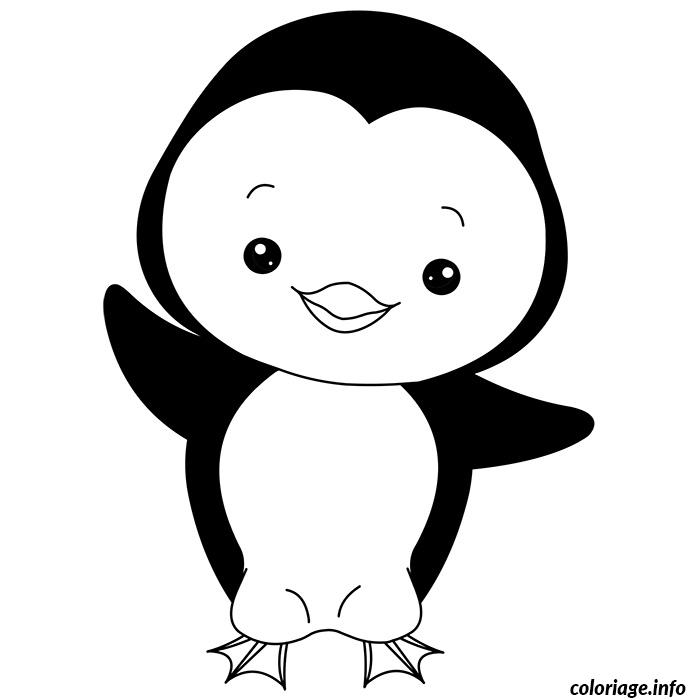 Dessin de bebe pingouin Coloriage Gratuit à Imprimer