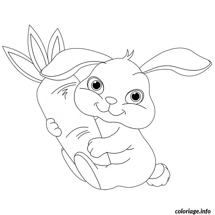 Dessin de bebe lapin Coloriage Gratuit à Imprimer