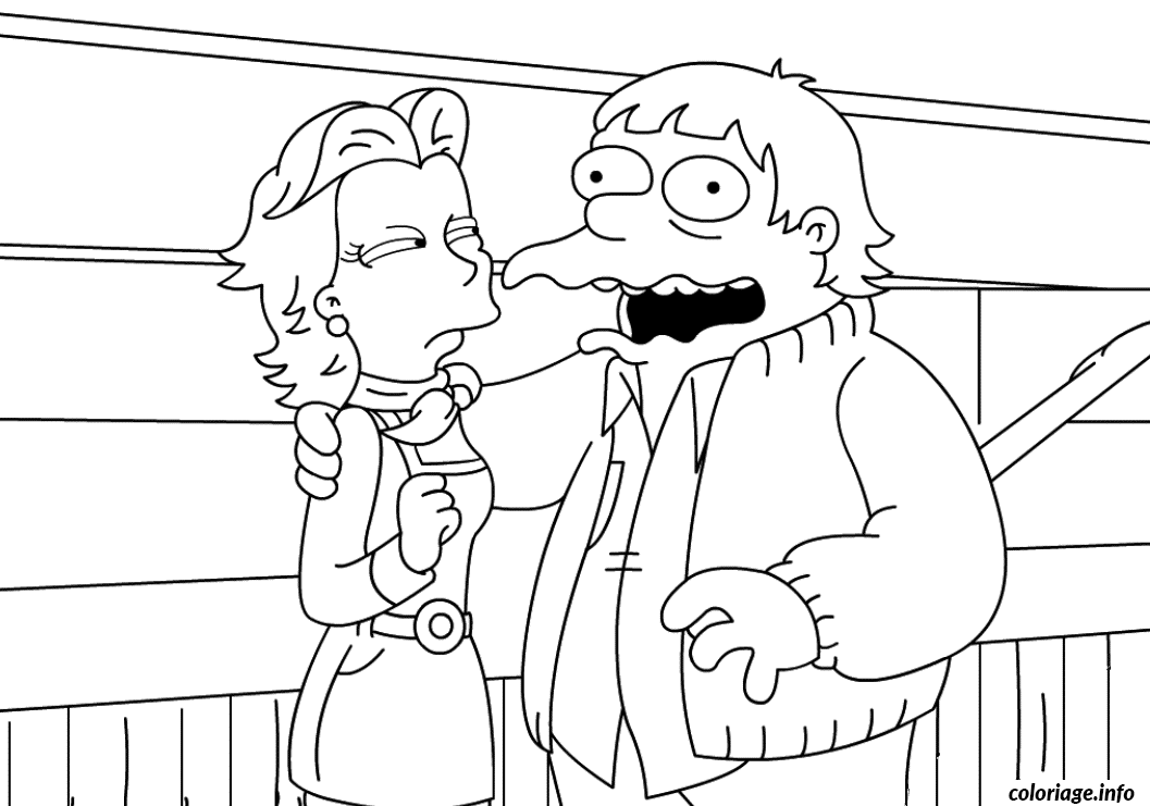 Dessin The Simpsons Barney Gumble Coloriage Gratuit à Imprimer