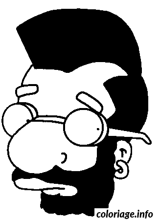 Dessin dessin simpson Milhouse est Mister T Coloriage Gratuit à Imprimer