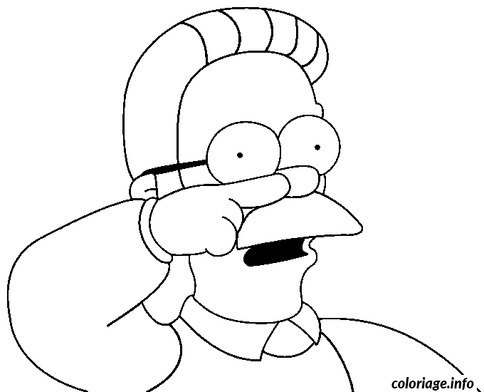 Dessin dessin simpson Ned Flanders Coloriage Gratuit à Imprimer