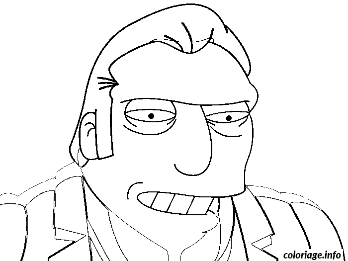 Dessin dessin simpson Fat Tony Coloriage Gratuit à Imprimer