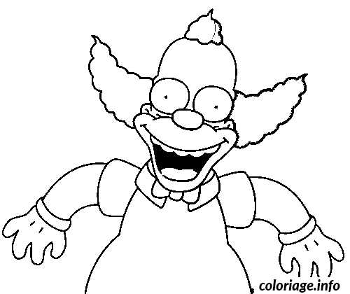 Dessin dessin simpson Krusty Coloriage Gratuit à Imprimer