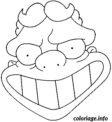 Dessin dessin simpson Masque de Moe Szyslak Coloriage Gratuit à Imprimer