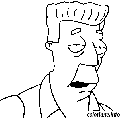 Dessin dessin simpson Kent Brockman Coloriage Gratuit à Imprimer