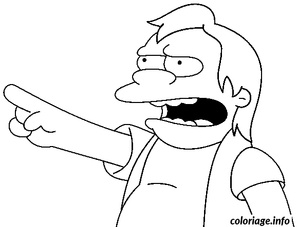 Dessin dessin simpson Nelson Muntz Coloriage Gratuit à Imprimer