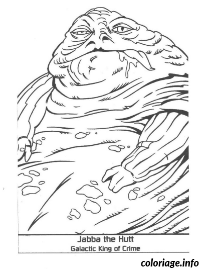 Dessin dessin starwars Jabba the Hutt Coloriage Gratuit à Imprimer
