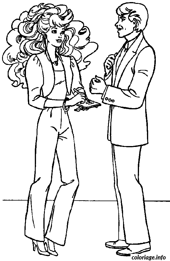 Coloriage De Barbie Jeux