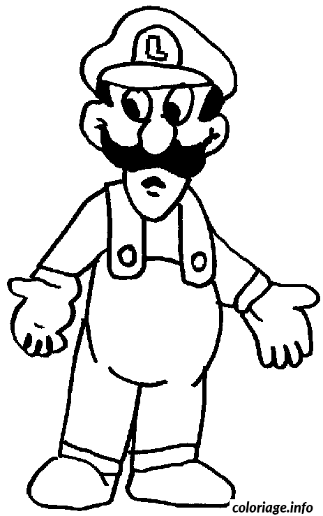 Dessin Luigi ne sait as quoi faire Coloriage Gratuit à Imprimer