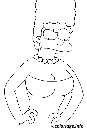 Coloriage Marge En Colere Dessin à Imprimer