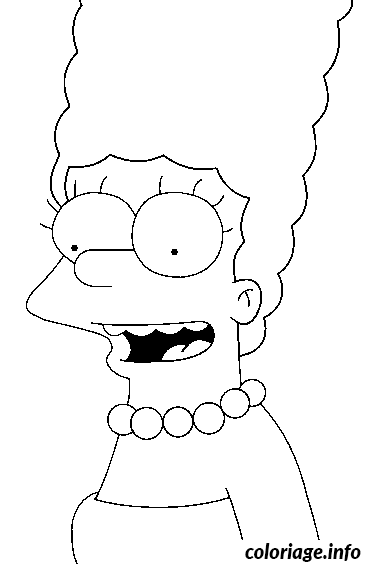 Dessin Marge Simpson Coloriage Gratuit à Imprimer