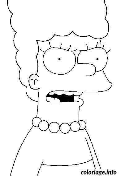 Dessin Marge fait les gros yeux Coloriage Gratuit à Imprimer