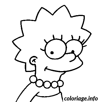 Dessin Lisa Simpson Coloriage Gratuit à Imprimer