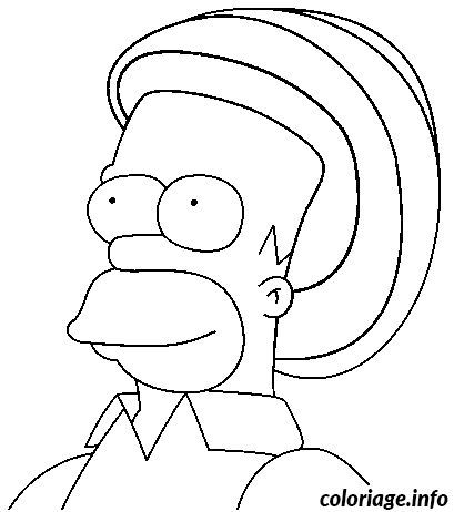 Dessin Homer rasta Coloriage Gratuit à Imprimer