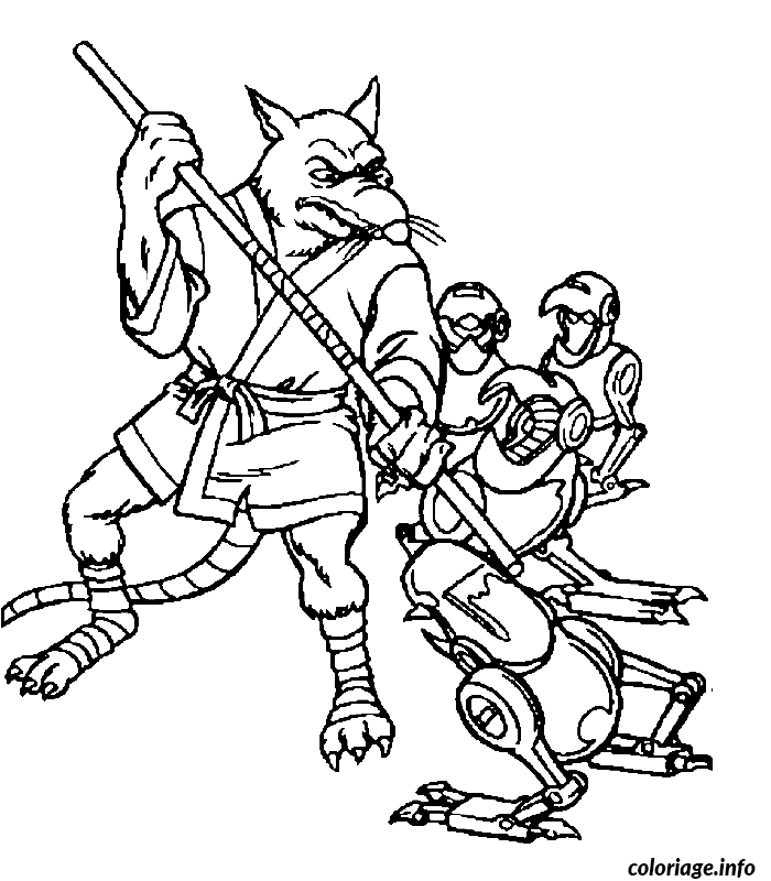 Coloriage Tortues Ninja 007  JeColorie.com