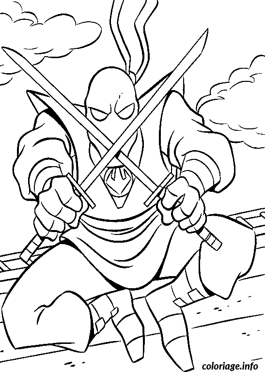 Dessin Tortues Ninja 004 Coloriage Gratuit à Imprimer