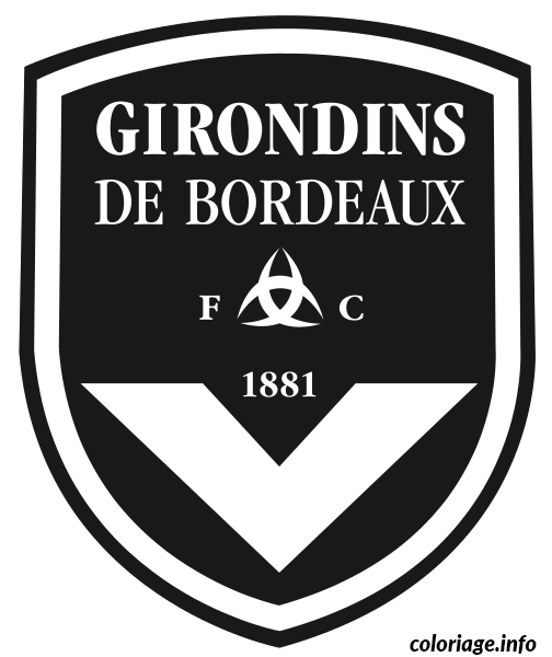 Dessin foot logo Girondins de Bordeaux Coloriage Gratuit à Imprimer
