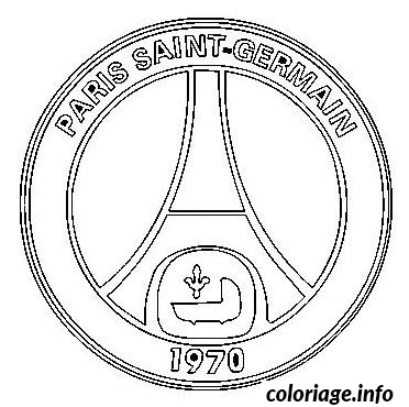 Dessin foot logo Paris Saint Germain Coloriage Gratuit à Imprimer