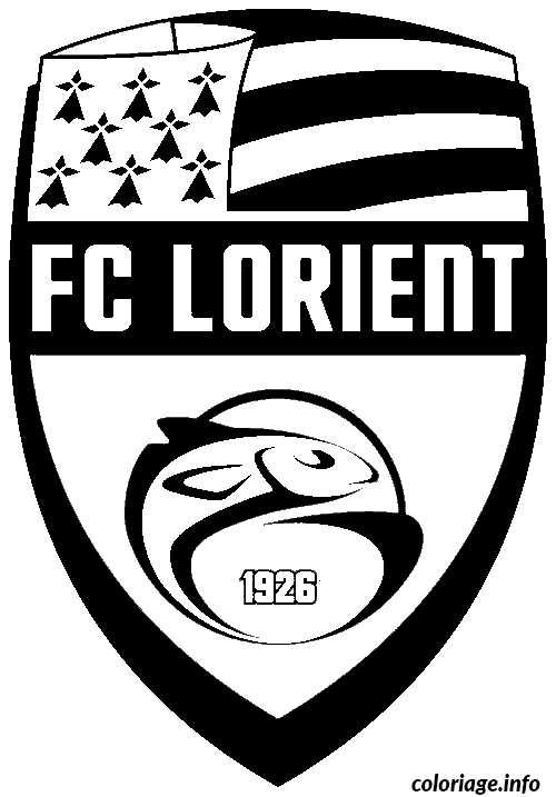 Dessin foot logo FC Lorient Coloriage Gratuit à Imprimer