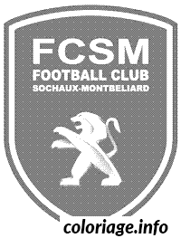 Dessin foot logo FC Sochaux Montbeliard Coloriage Gratuit à Imprimer