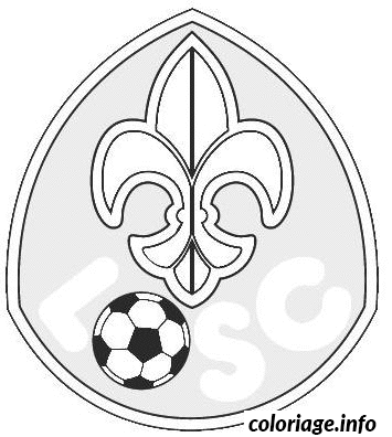 Dessin foot logo Lille LOSC Coloriage Gratuit à Imprimer