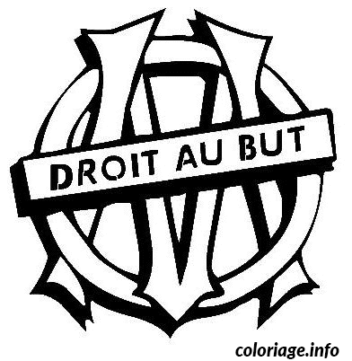Dessin foot logo Olympique de Marseille Coloriage Gratuit à Imprimer