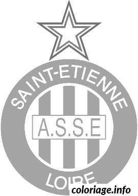 Dessin foot logo AS Saint Etienne Coloriage Gratuit à Imprimer