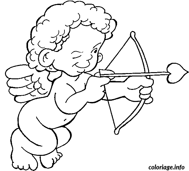 Cupidon tirant une flèche depuis son arc PNG, SVG
