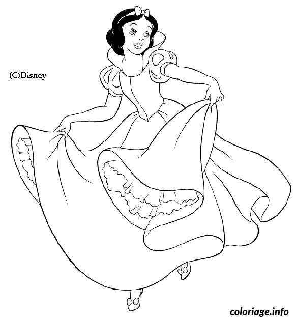 Dessin dessin de Blanche Neige Coloriage Gratuit à Imprimer