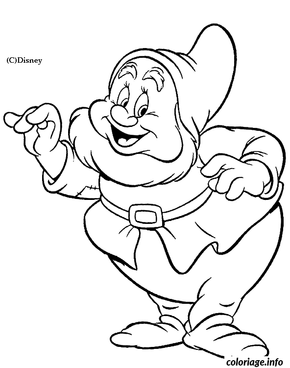 Blanche Neige Et Les Sept Nains Coloriage