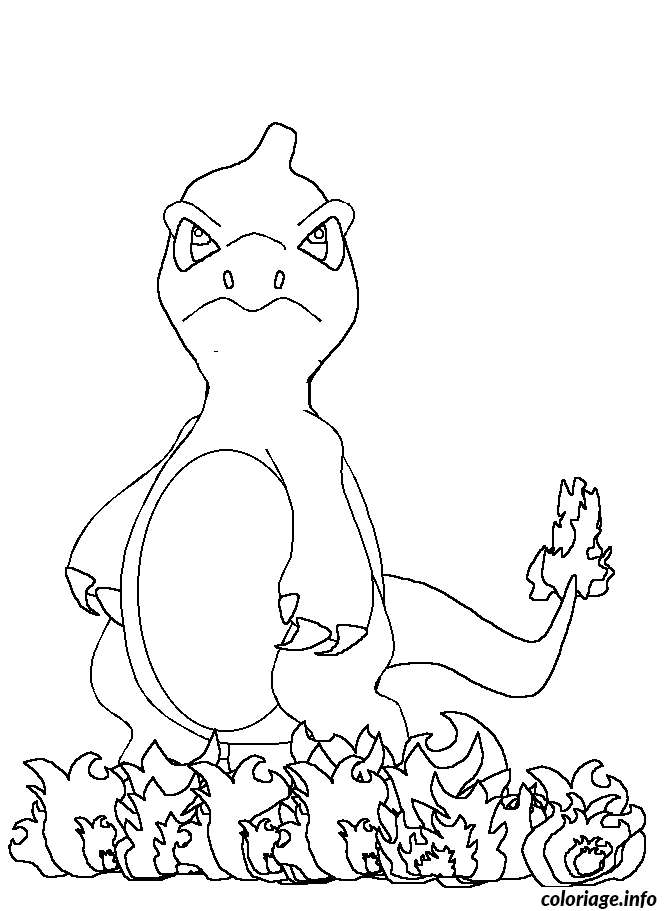 Dessin pokemon 005 charmelion Coloriage Gratuit à Imprimer