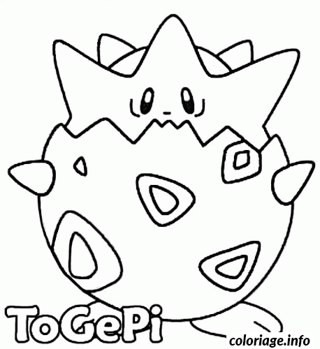 Dessin pokemon 175 Togepi Coloriage Gratuit à Imprimer
