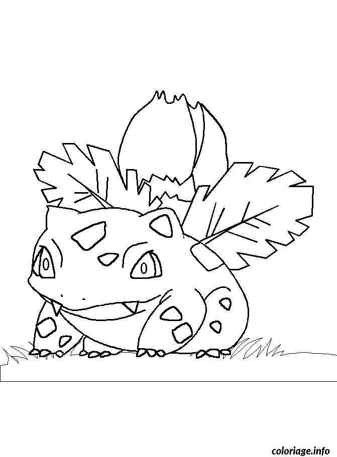 Coloriage Pokemon 002 Ivysaur Dessin à Imprimer