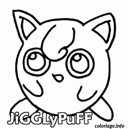 Dessin pokemon 039 Jigglypuff 2 Coloriage Gratuit à Imprimer