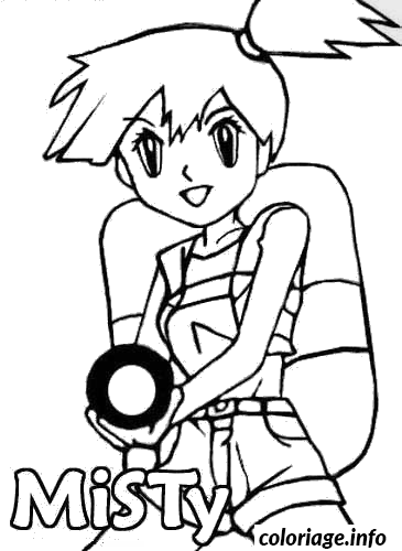 Dessin pokemon Misty Coloriage Gratuit à Imprimer