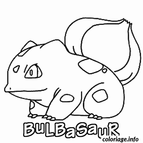 Dessin pokemon 001 bulbasaur Coloriage Gratuit à Imprimer