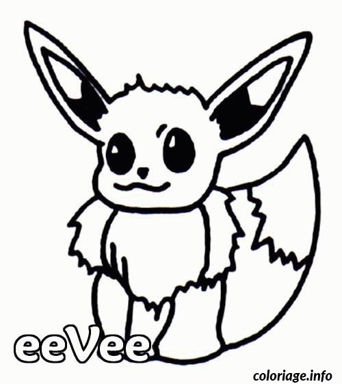 Coloriage Pokemon 133 Eevee Dessin à Imprimer