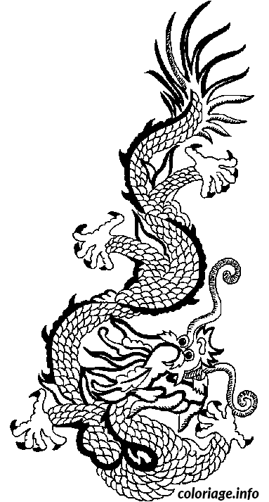 Coloriage Dragon Chinois Dessin à Imprimer