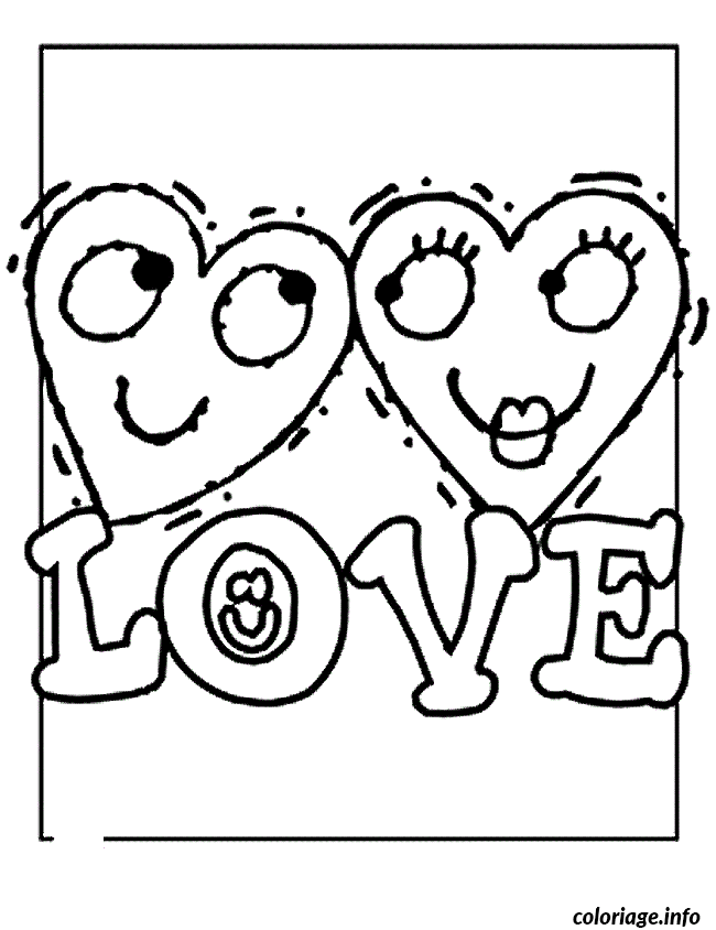 Dessin dessin amour 49 Coloriage Gratuit à Imprimer