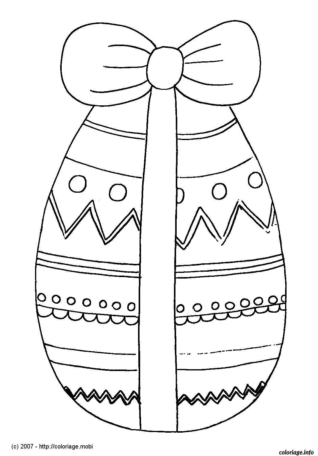 Dessin oeuf de paques emballe Coloriage Gratuit à Imprimer