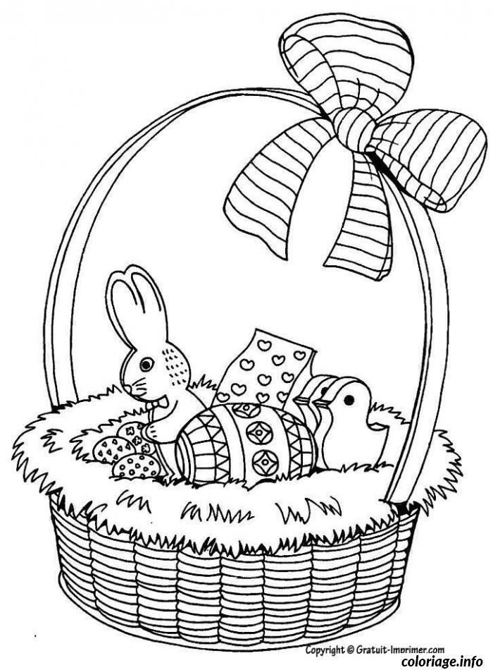 Coloriage Œufs de Pâques et lapins à colorier - Dessin à imprimer