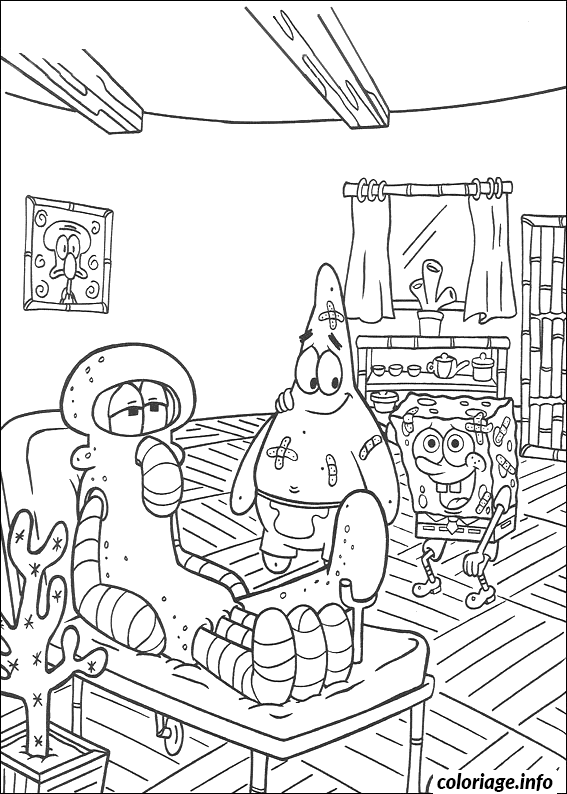 Dessin dessin bob leponge 10 Coloriage Gratuit à Imprimer