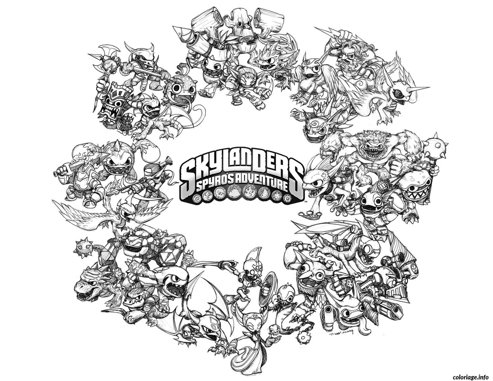 Dessin dessin skylanders 14 Coloriage Gratuit à Imprimer